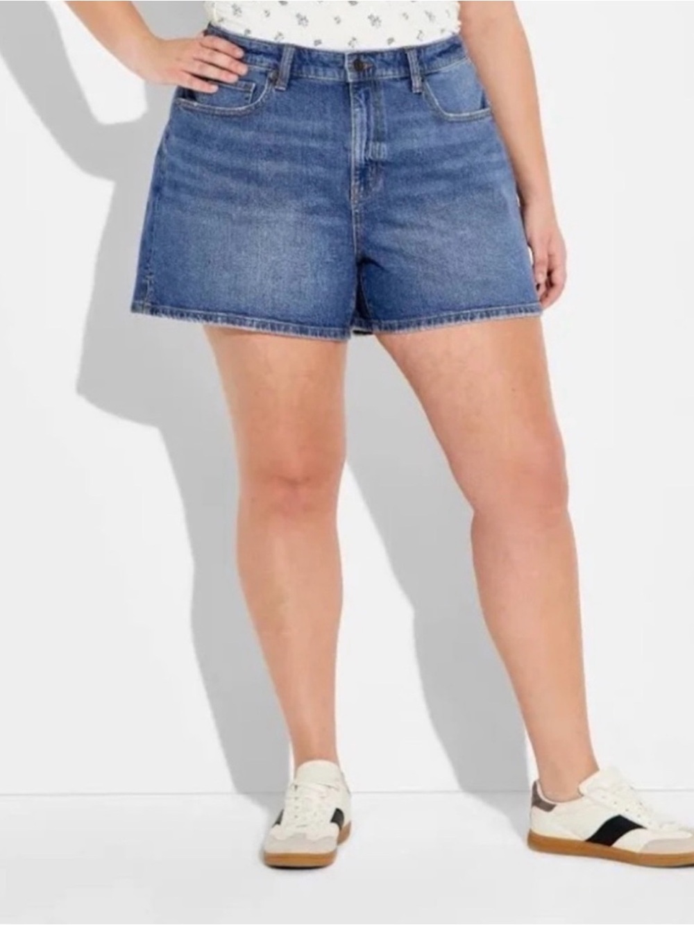 wild fable Blue Denim High-Rise Jean Shorts Plus size